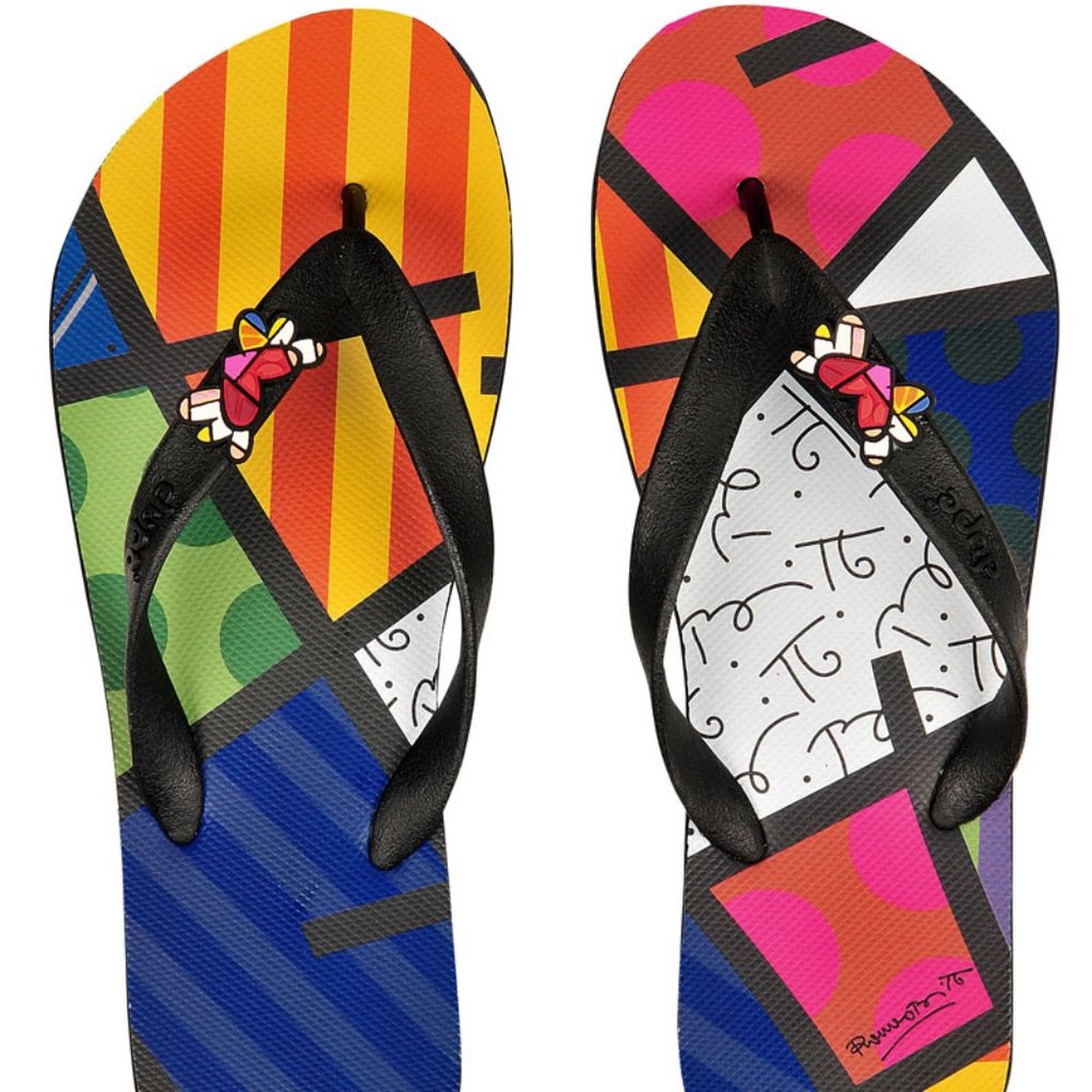 COPY - Romero Britto Landscape Flip Flop ** NEW ** Size: 5/6, 7/8, 9/10